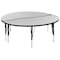 Flash Furniture Round 60 W, 60 L, 25.25 H, Chrome, Laminate, Particleboard, Steel, Grey XU-GRP-A60-HCIRC-GY-T-P-GG - alternate 2